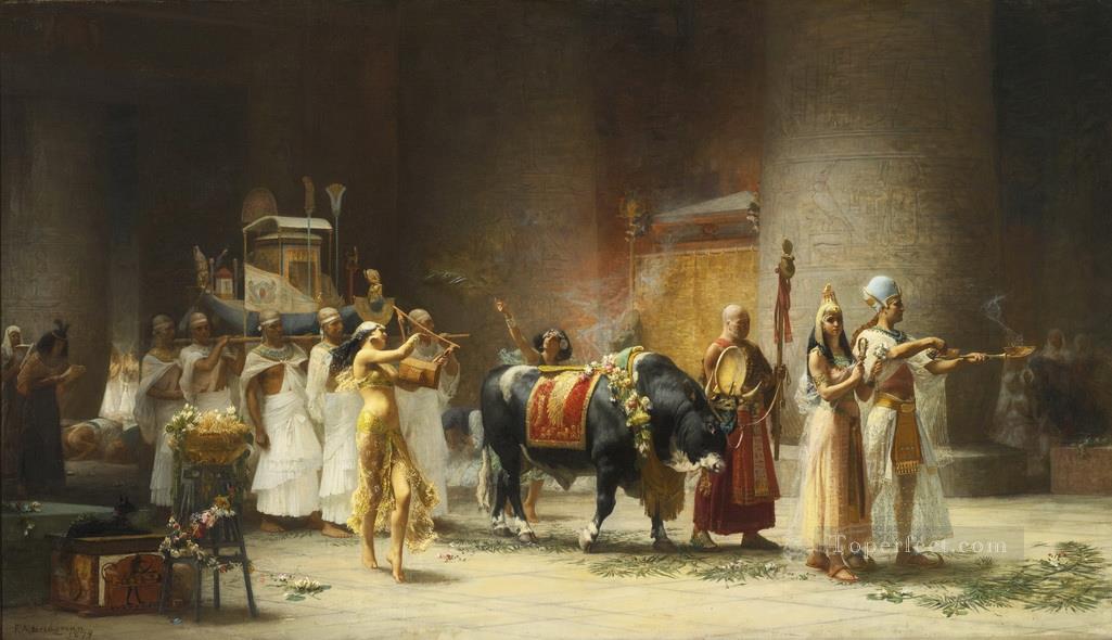 La procession du taureau sacré Anubis Frederick Arthur Bridgman Peintures à l'huile